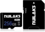 micro sd-карта high speed объемом 256 гб с адаптером - класс 10, карта памяти для смартфонов android, цифровых камер, планшетов и дронов логотип