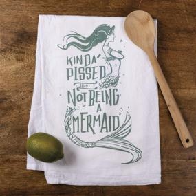 img 1 attached to 🧜 Primitives by Kathy, Cotton Dish Towel - Embrace Your Inner Mermaid with a Kinda Pissed Attitude