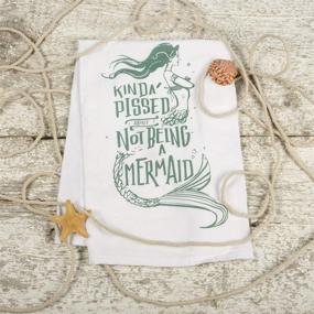 img 2 attached to 🧜 Primitives by Kathy, Cotton Dish Towel - Embrace Your Inner Mermaid with a Kinda Pissed Attitude