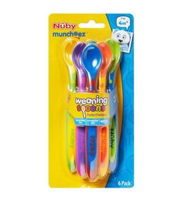 img 1 attached to 🥄 Nuby 6 Piece Assorted Long Handle Weaning Spoons: Convenient and Practical for Your Little One!