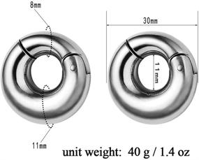 img 3 attached to 👂 Касворта 2 шт. Гипоаллергенные вешалки для ушей из нержавеющей стали 316 - премиум-украшения для тела, проколы для пирсинга размеров 2g и 0g.