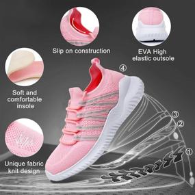 img 3 attached to 👟 GEMAX Women's Slip-On Mesh Memory Foam Lightweight Athletic Sneakers: Walking Tennis Shoes for Comfortable Running