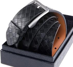 img 1 attached to Belts Classic Stitched Large Regular Men's Accessories and Belts