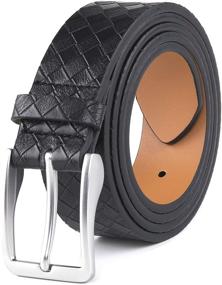 img 4 attached to Belts Classic Stitched Large Regular Men's Accessories and Belts