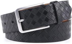 img 3 attached to Belts Classic Stitched Large Regular Men's Accessories and Belts