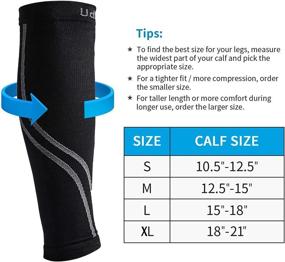 img 1 attached to 🦵 Udaily Calf Compression Sleeves: Effective Leg Support for Shin Splint & Calf Pain Relief