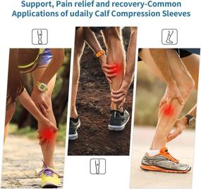 img 2 attached to 🦵 Udaily Calf Compression Sleeves: Effective Leg Support for Shin Splint & Calf Pain Relief