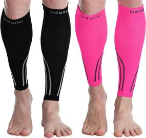 img 4 attached to 🦵 Udaily Calf Compression Sleeves: Effective Leg Support for Shin Splint & Calf Pain Relief