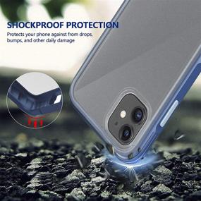 img 2 attached to 📱 Ykooe Matte Translucent Case for iPhone 11 6.1" Shockproof Anti-Scratches Hard PC Back with Soft Edges Phone Protective Cover, Blue - Stylish and Reliable Protection