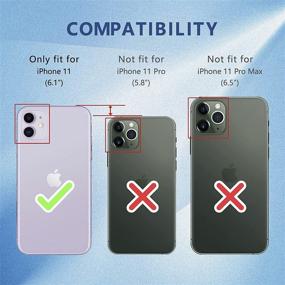 img 3 attached to 📱 Ykooe Matte Translucent Case for iPhone 11 6.1" Shockproof Anti-Scratches Hard PC Back with Soft Edges Phone Protective Cover, Blue - Stylish and Reliable Protection