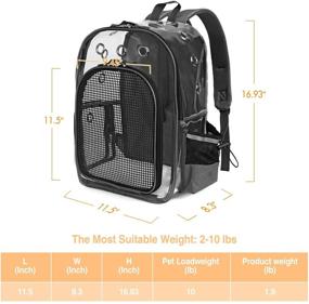 img 3 attached to 🎒 YUDODO Clear Small Pet Cat Dog Backpack Carrier - Breathable, Lightweight Front Carrier for Traveling and Outdoor Walking