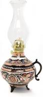 🕯️ vintage copper oil lamp - handmade kerosene lamp for home lighting - antique lantern lamp 13.38” (34 cm) height - perfect housewarming gift logo