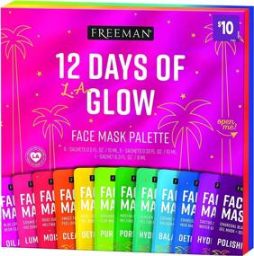 img 1 attached to 🎁 Discover Festive Glow: Freeman Beauty Holiday 12 Days of Face Mask Gift Set - Clay, Peel-Off, Sugar, and Mud Masks, Set of 12