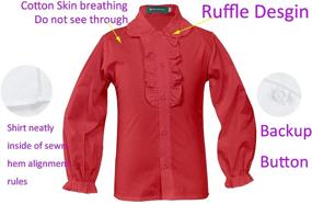 img 3 attached to 👚 Girls' Clothing: Sleeve Button-Down Little School Uniforms