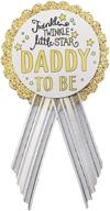 🌟 daddy-to-be twinkle little star baby shower pin - white & gold, it's a girl, it's a boy sprinkle logo