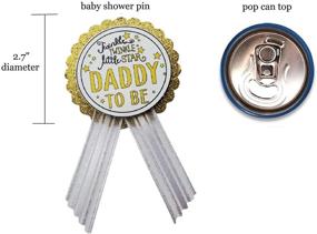 img 1 attached to 🌟 Daddy-to-Be Twinkle Little Star Baby Shower Pin - White & Gold, It's a Girl, It's a Boy Sprinkle