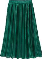 👗 ld dress: elegant and chic women's high waist pleated a-line midi skirt - perfect for retro fashion lovers! logo