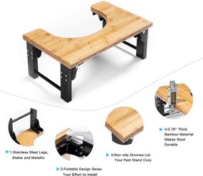 img 2 attached to AmazerBath Squatting Foldable Stainless Bathroom