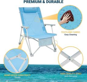 img 1 attached to WEJOY Headrest Beach Chair WF2104