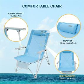 img 3 attached to WEJOY Headrest Beach Chair WF2104