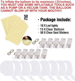 img 3 attached to 🎈 LED Light Up Balloons with Warm White Glow - Wedding Decorations, 10 Sets of 15 Transparent Balloons for Banquets, Indoor & Outdoor Parties, Anniversaries, House Parties, Family Reunions, Birthdays, Events - 20 Inch Size