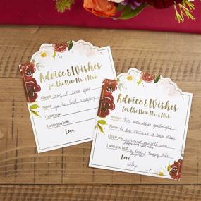 img 2 attached to 🌹 Burgundy Blush Floral Advice Cards by Kate Aspen - One Size