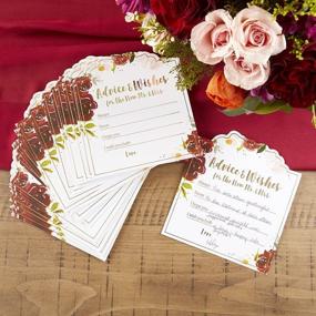 img 4 attached to 🌹 Burgundy Blush Floral Advice Cards by Kate Aspen - One Size