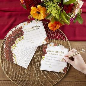 img 1 attached to 🌹 Burgundy Blush Floral Advice Cards by Kate Aspen - One Size