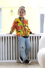 img 3 attached to African Print Children's Coat: Dashiki Jacket with Kente Patterns - Ideal for Boys and Girls