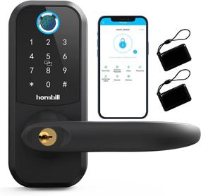 img 4 attached to 🔒 Fingerprint Smart Lock Door Lock: Hornbill 5-in-1 Keyless Entry Keypad & Biometric Lock with Passcodes, App & IC Card Compatibility