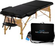 🛏️ serenelife slmasge1 - folding portable massage table with 3 sections, face cradle, arm rest & carrying bag for therapy, tattoo, salon, spa & facial treatment - professional adjustable folding salon bed logo