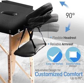 img 2 attached to 🛏️ SereneLife SLMASGE1 - Folding Portable Massage Table with 3 Sections, Face Cradle, Arm Rest & Carrying Bag for Therapy, Tattoo, Salon, Spa & Facial Treatment - Professional Adjustable Folding Salon Bed