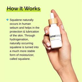 img 1 attached to 🌿 Timeless Skin Care Squalane Oil 100% Pure - Lightweight Dry Oil for Elasticity & Radiance - Regulates Oil Production - All Skin Types, Including Acne-Prone