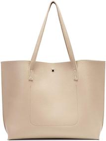 img 3 attached to 👜 Nodykka Satchel Handbags: Stylish Pebbled Shoulder Women's Handbags & Wallets for Totes