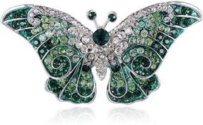 img 4 attached to 🦋 Alilang Empress Monarch Winged Butterfly Brooch Pin with Swarovski Crystal Rhinestones