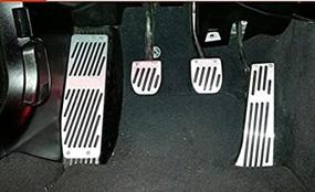 img 2 attached to 🚗 Enhance Driving Safety with RaxTDM Non-Slip Performance Foot Pedal Pads for BMW X1 E39 E46 E87 E84 E90 E91 E92