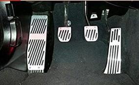 img 1 attached to 🚗 Enhance Driving Safety with RaxTDM Non-Slip Performance Foot Pedal Pads for BMW X1 E39 E46 E87 E84 E90 E91 E92