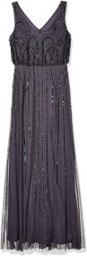 img 2 attached to Adrianna Papell Womens Beaded Blouson Women's Clothing