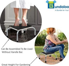 img 1 attached to 🩸 Bundaloo Support Step Stool: The Best Foot Stool for Hospital Bed, Kitchen Shelving, and Bath Tub. Non-Slip Rubber Handle, Platform, and Feet for Extra Safety. Ideal for Adults and Kids in Home or Medical Settings.