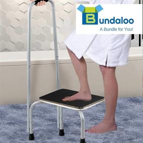 img 2 attached to 🩸 Bundaloo Support Step Stool: The Best Foot Stool for Hospital Bed, Kitchen Shelving, and Bath Tub. Non-Slip Rubber Handle, Platform, and Feet for Extra Safety. Ideal for Adults and Kids in Home or Medical Settings.