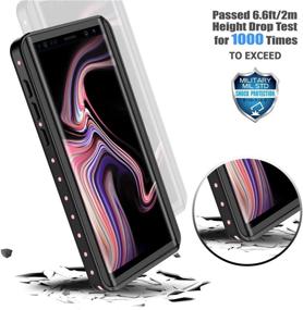 img 2 attached to 📱 Waterproof Note 9 Case - SPIDERCASE Shockproof Snowproof Dirtproof for Samsung Galaxy, Pink