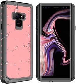 img 4 attached to 📱 Waterproof Note 9 Case - SPIDERCASE Shockproof Snowproof Dirtproof for Samsung Galaxy, Pink