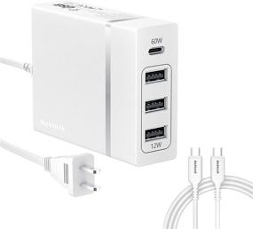 img 4 attached to 🔌 Nekteck 4-Port 72W USB C Charger: Powerful Type-C 60W PD Charger for iPhone 12 Pro Max, MacBook Pro, iPad Pro, Dell XPS, and More!