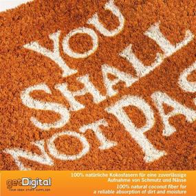 img 1 attached to 🚫 getDigital Doormat You Shall Not Pass - LotR Lover's Entrance Rug - Orange-Brown Coco Coir Fibers - 23.7 x 15.7 inch