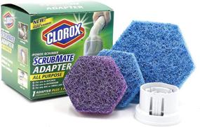 img 4 attached to Эффективная очистка с набором адаптеров Clorox ScrubMate и запасными плитками для ванны XL - 7 одноразовых подушек