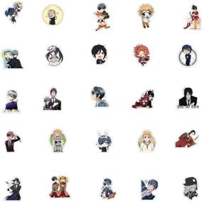 img 1 attached to 🖤 Waterproof Black Butler Laptop Stickers - for Skateboard, Snowboard, Car, Bicycle, Luggage - Decal Pack of 50pcs