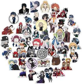 img 2 attached to 🖤 Waterproof Black Butler Laptop Stickers - for Skateboard, Snowboard, Car, Bicycle, Luggage - Decal Pack of 50pcs