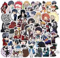 🖤 waterproof black butler laptop stickers - for skateboard, snowboard, car, bicycle, luggage - decal pack of 50pcs logo