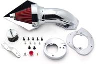 httmt mt225c-002- triangle spike air cleaner intake filter kit compatible with vtx1300 vtx 1300 1986-2012 chrome automotive motorcycle [p/n: mt225c-002-chrome] logo