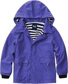 img 4 attached to Versatile M2C Hooded Waterproof Rain Jacket: Ideal Windbreaker for Boys and Girls, Cotton Lined for Extra Comfort